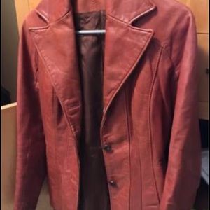 Vintage brown leather jacket